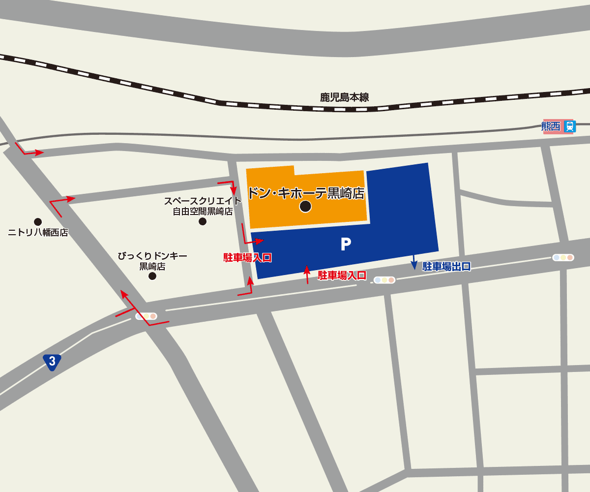 黒崎店 駐車場地図
