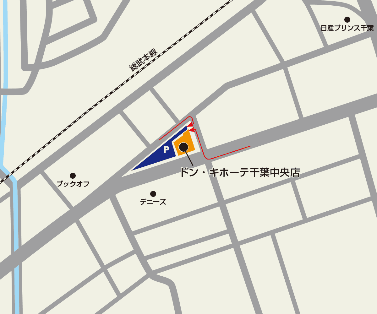 千葉中央店 駐車場地図