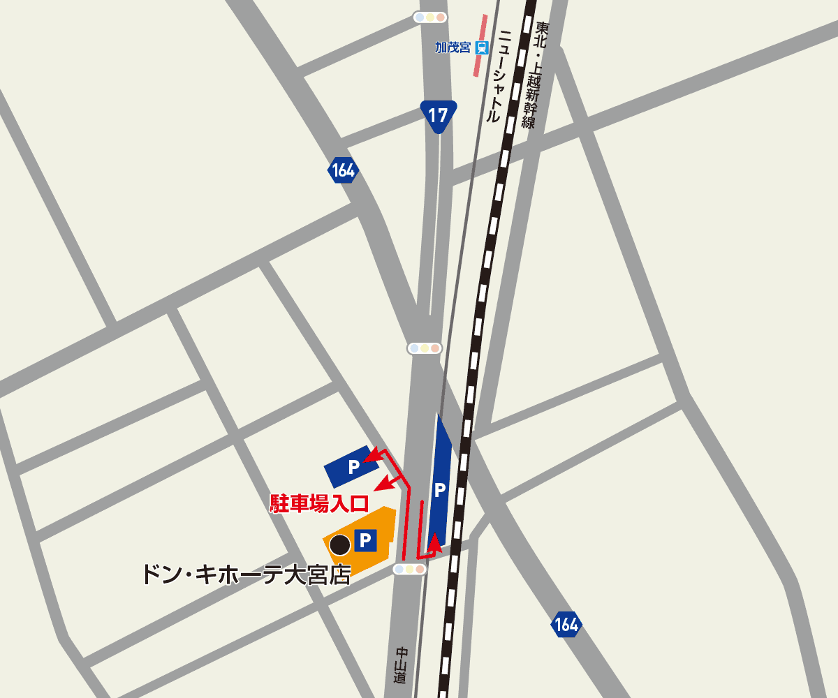 大宮店駐車場地図