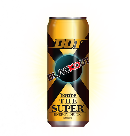 エナジードリンク「BLACKOUT DDT THE SUPER（ディーディーティー ザ スーパー）」商品イメージ画像