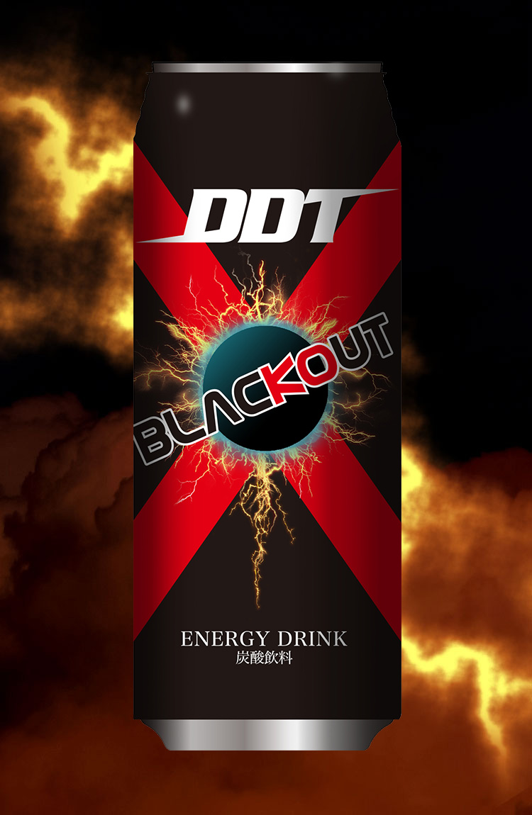 エナジードリンク「BLACKOUT DDT ブラックアウト ディーディーティー」商品イメージ画像