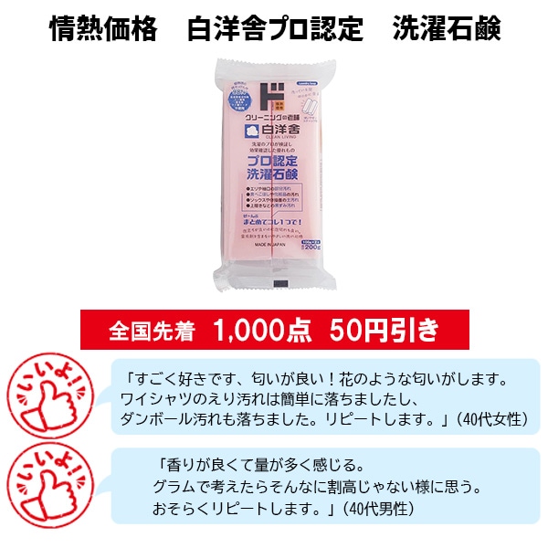 情熱価格 白洋舎プロ認定 洗濯石鹸