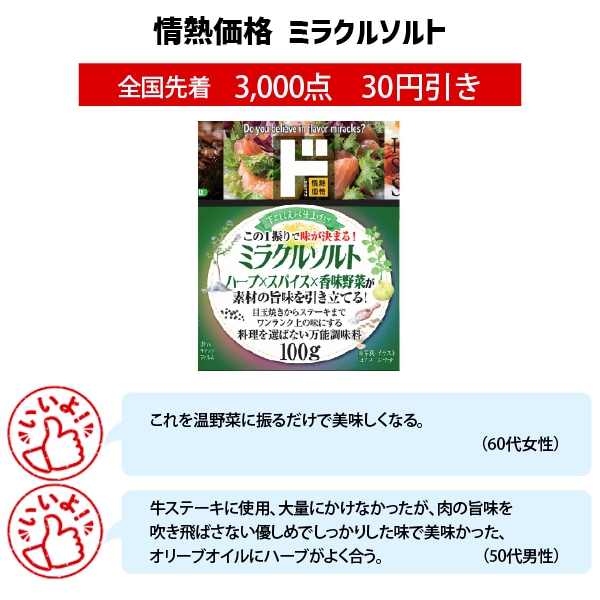 情熱価格 ミラクルソルト