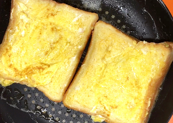 「トロトロ食感でみみまでおいしい♪ ハム&チーズフレンチトースト」の作り方画像 4枚目