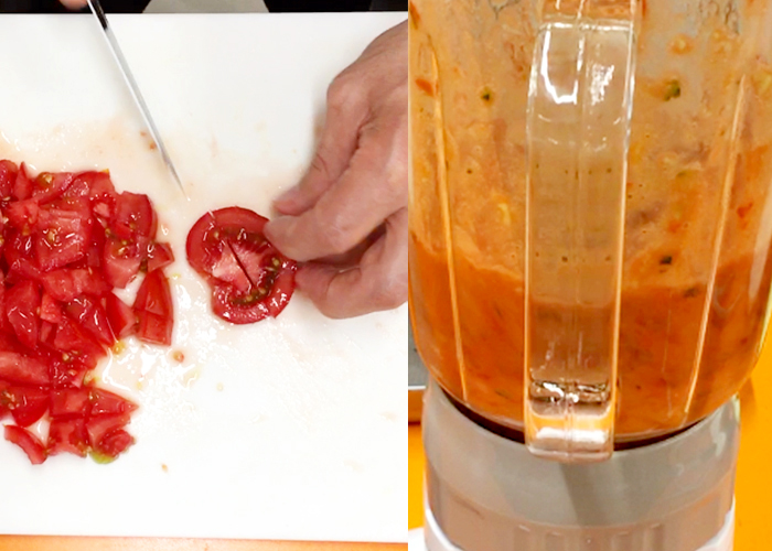 「つぶつぶ野菜とトマトの冷製スープ「ガスパチョ」」の作り方画像 3枚目