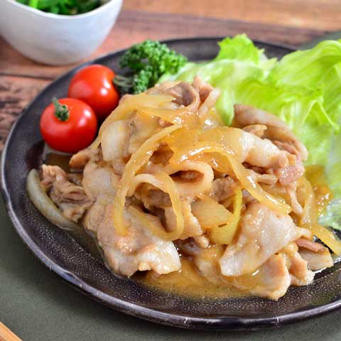 
					豚の甘みがたまらない！豚バラ肉の生姜焼き
				