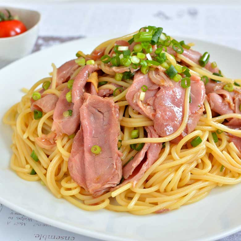 
					お肉ジューシーでたまらない美味しいさ！ローストビーフのパスタ
				