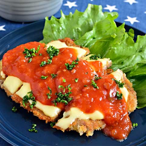 
					生姜焼き用ロース肉でサクサク衣のミラノ風カツレツ
				