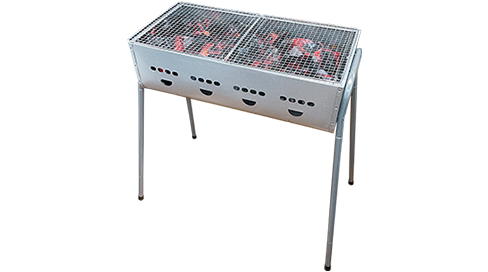 脚を3段階調節できるからちょうどいい高さで使えるBBQグリル 商品画像