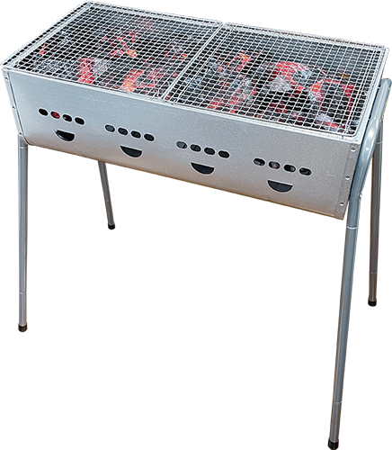 脚を3段階調節できるからちょうどいい高さで使えるBBQグリル 商品画像