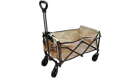 荷物を楽に運べて収納時は小さくたためるコンパクトキャリーワゴン 商品画像