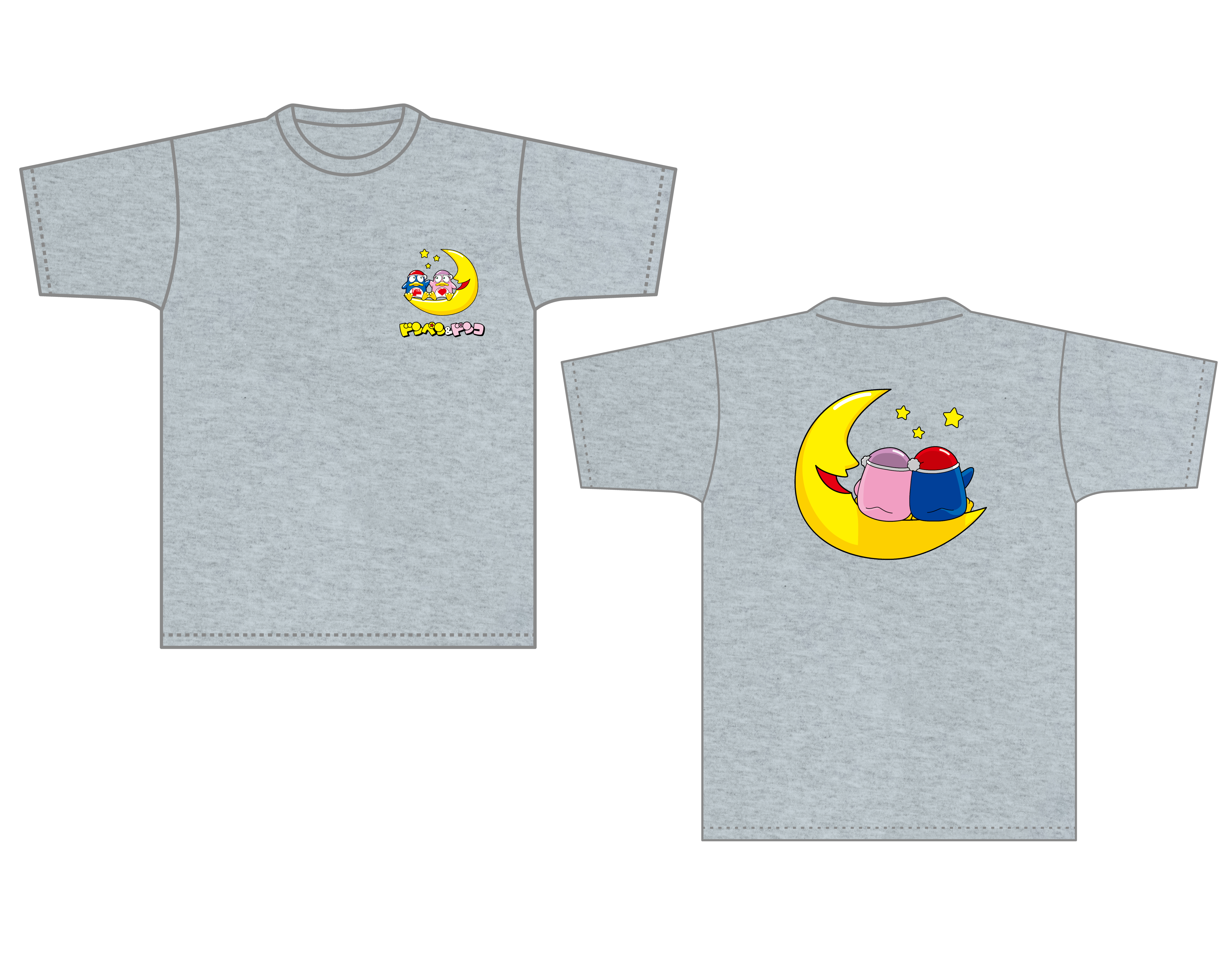 ドンペン＆ドンコ刺繍さがらTシャツ アッシュグレー
