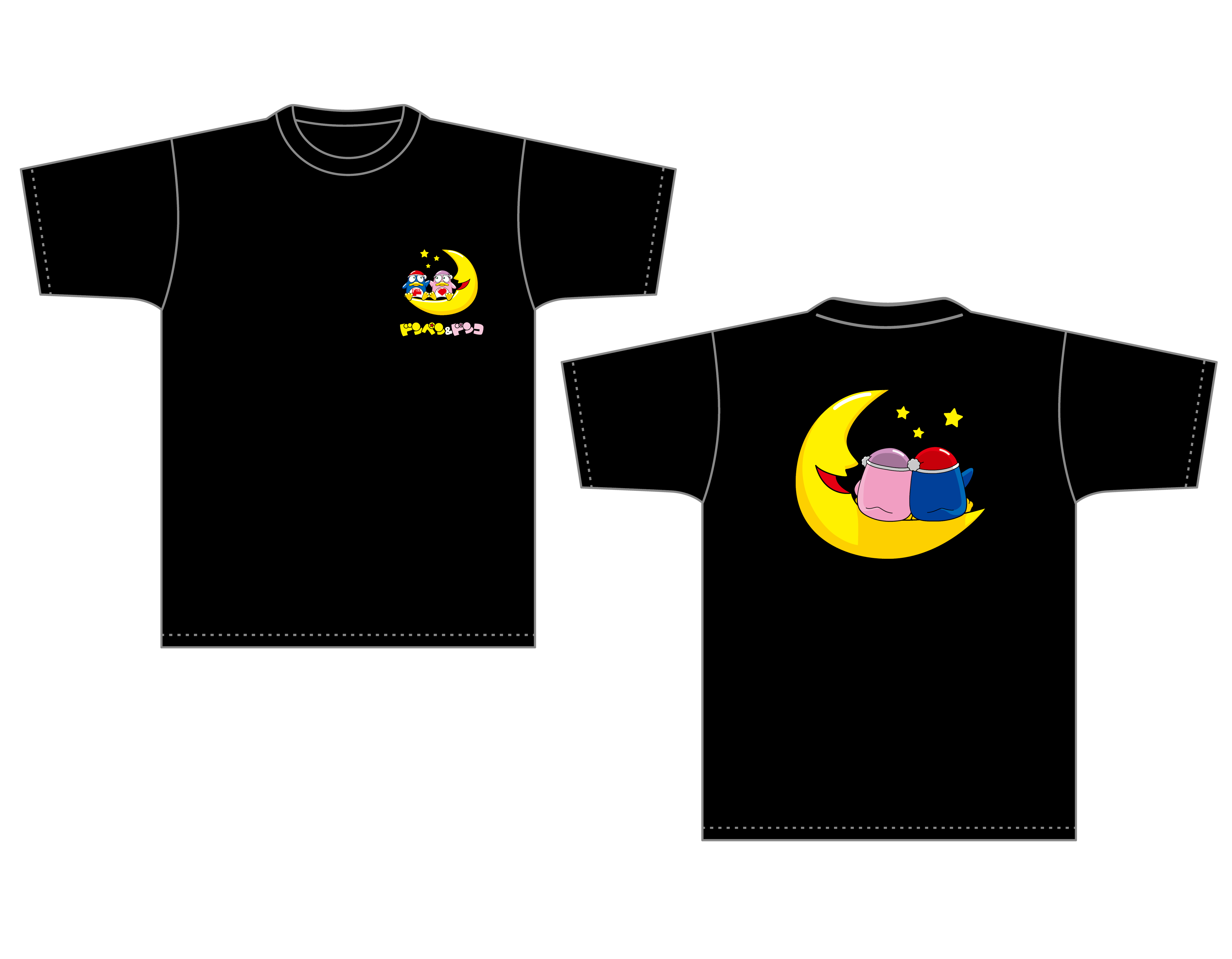 ドンペン＆ドンコ刺繍さがらTシャツ 黒