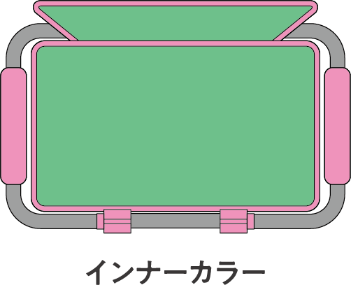 AMUSE　ピクニッククーラーバスケット（ピンク×グリーン）