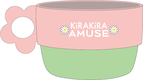 AMUSE　マグカップ（ライトピンク×ライトグリーン）