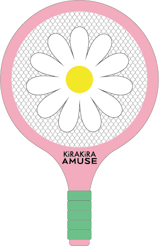 AMUSE　 ネットラケットセット（ピンク×グリーン）