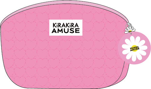 AMUSEキルティングポーチ（ピンク 大）