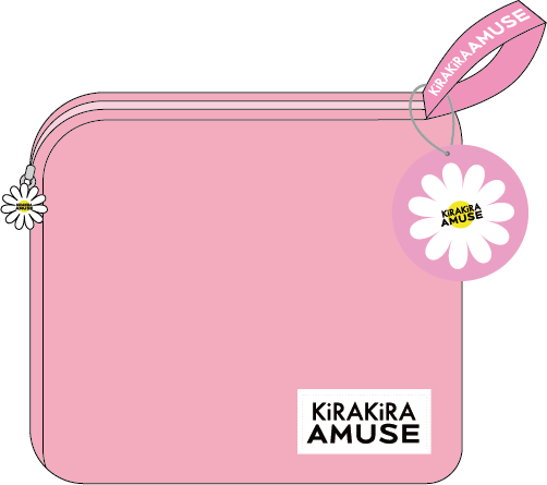 AMUSE　ひざ掛け 収納ポーチ付き（ライトピンク）