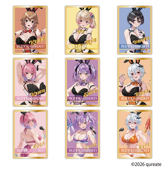 バニーガーデン2 箔押しアクリルカード（トレーディング） 全9種