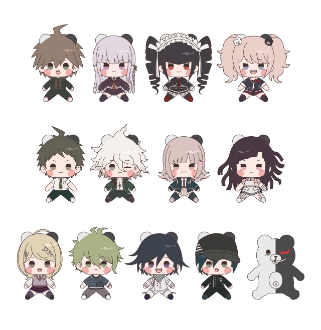 ダンガンロンパシリーズもちどる 全13種（苗木誠/霧切響子/セレスティア・ルーデンベルク/江ノ島盾子/日向創/狛枝凪斗/七海千秋/罪木蜜柑/赤松楓/天海蘭太郎/王馬小吉/最原終一/モノクマ）