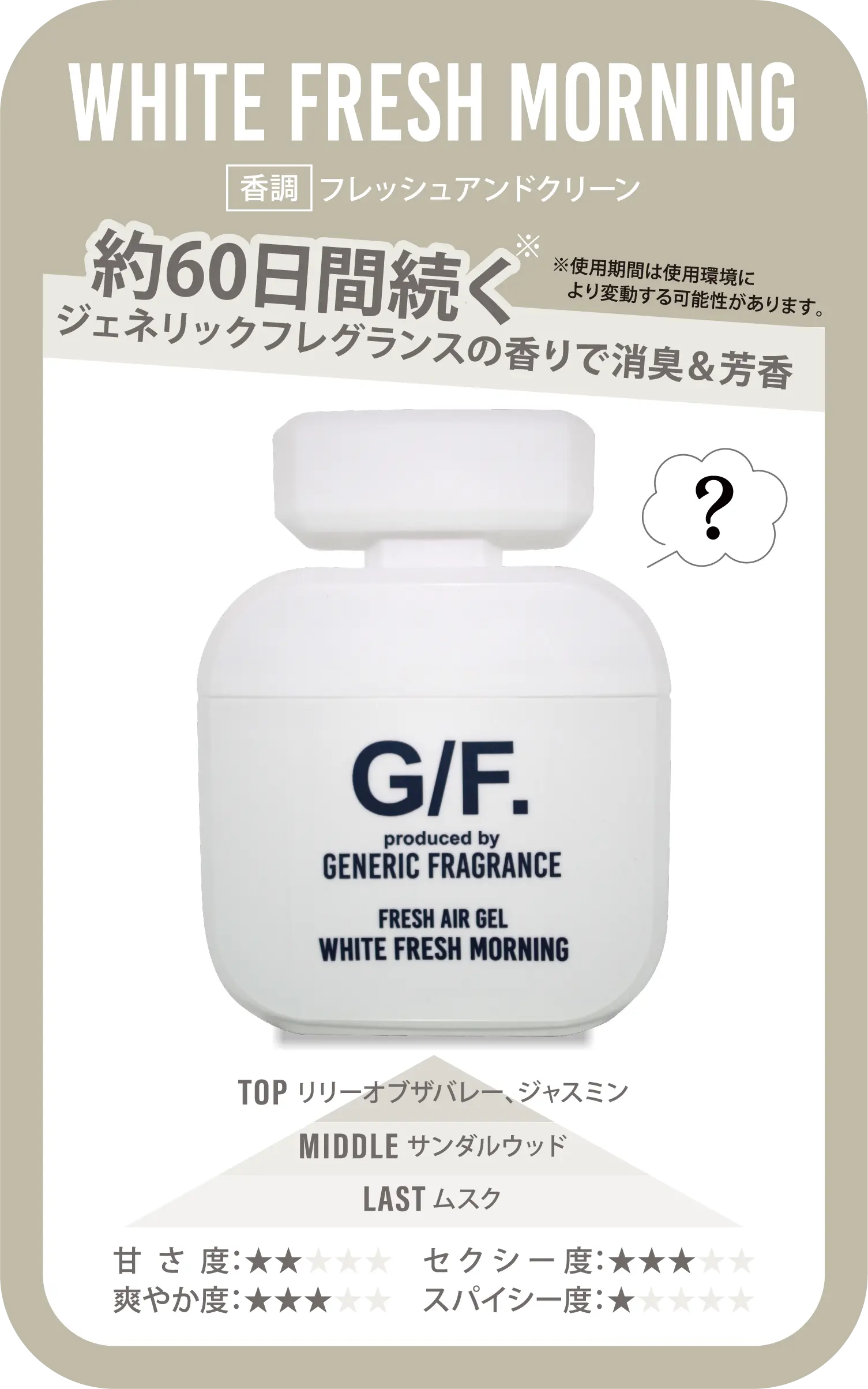 消臭ゲル | GENERIC FRAGRANCE