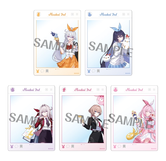 崩壊3rd描き下ろしクリアカードセット（全1種　1セット＝5枚入り）　1,375円（税込）