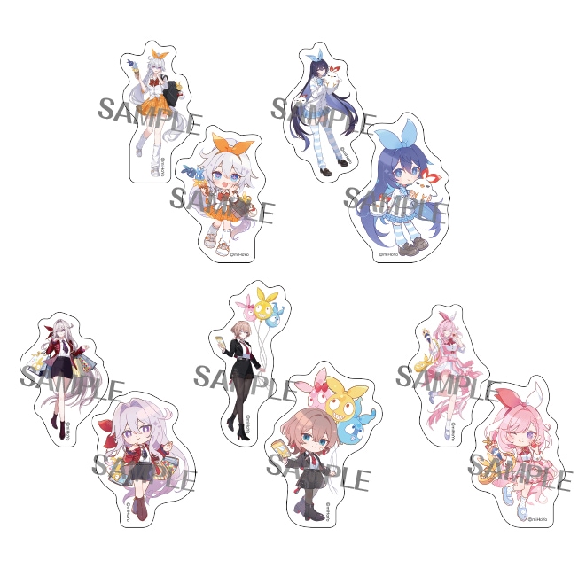 崩壊3rd描き下ろしステッカーコレクション（全5種　1パック＝2枚入り）