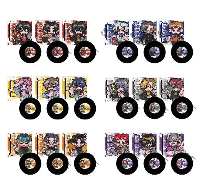 ヒプノシスマイク ミニキャラレコード風コースターセット【パーティーver.】