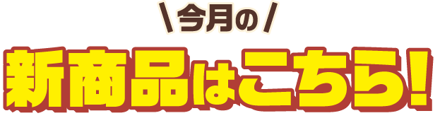 今月の新商品はこちら!