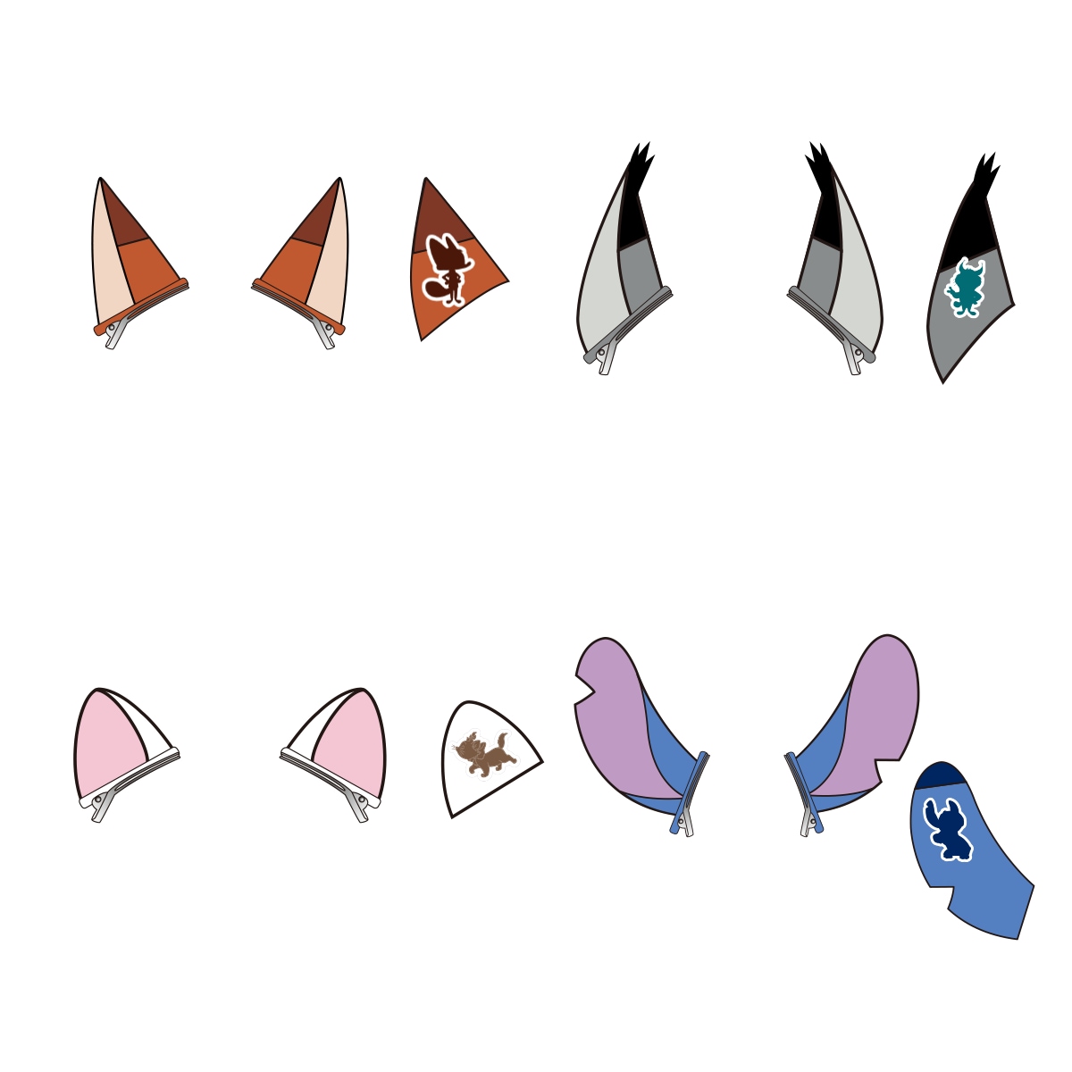 ヴィランズ 耳付きヘアクリップ