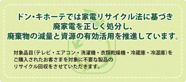 家電リサイクル法について