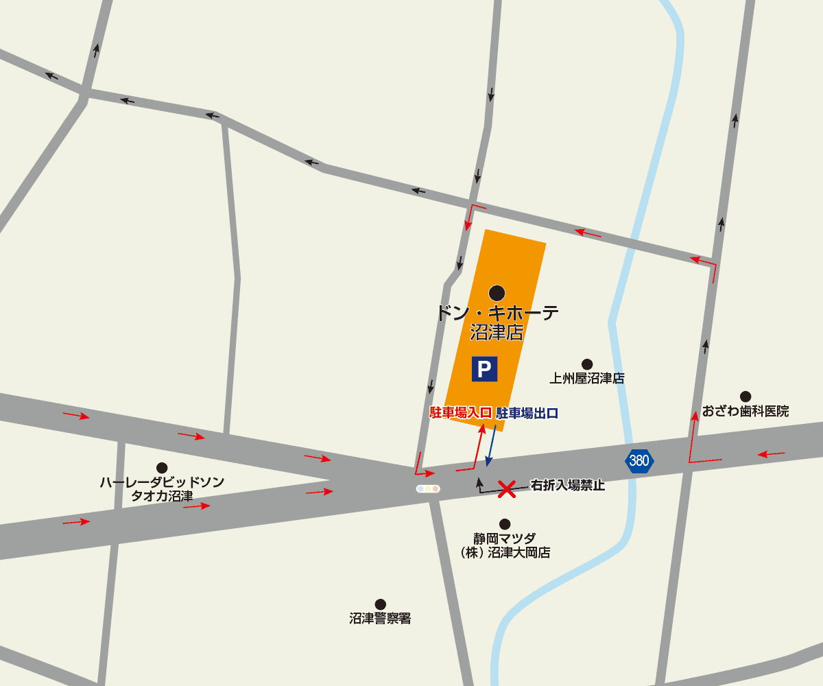沼津店駐車場地図