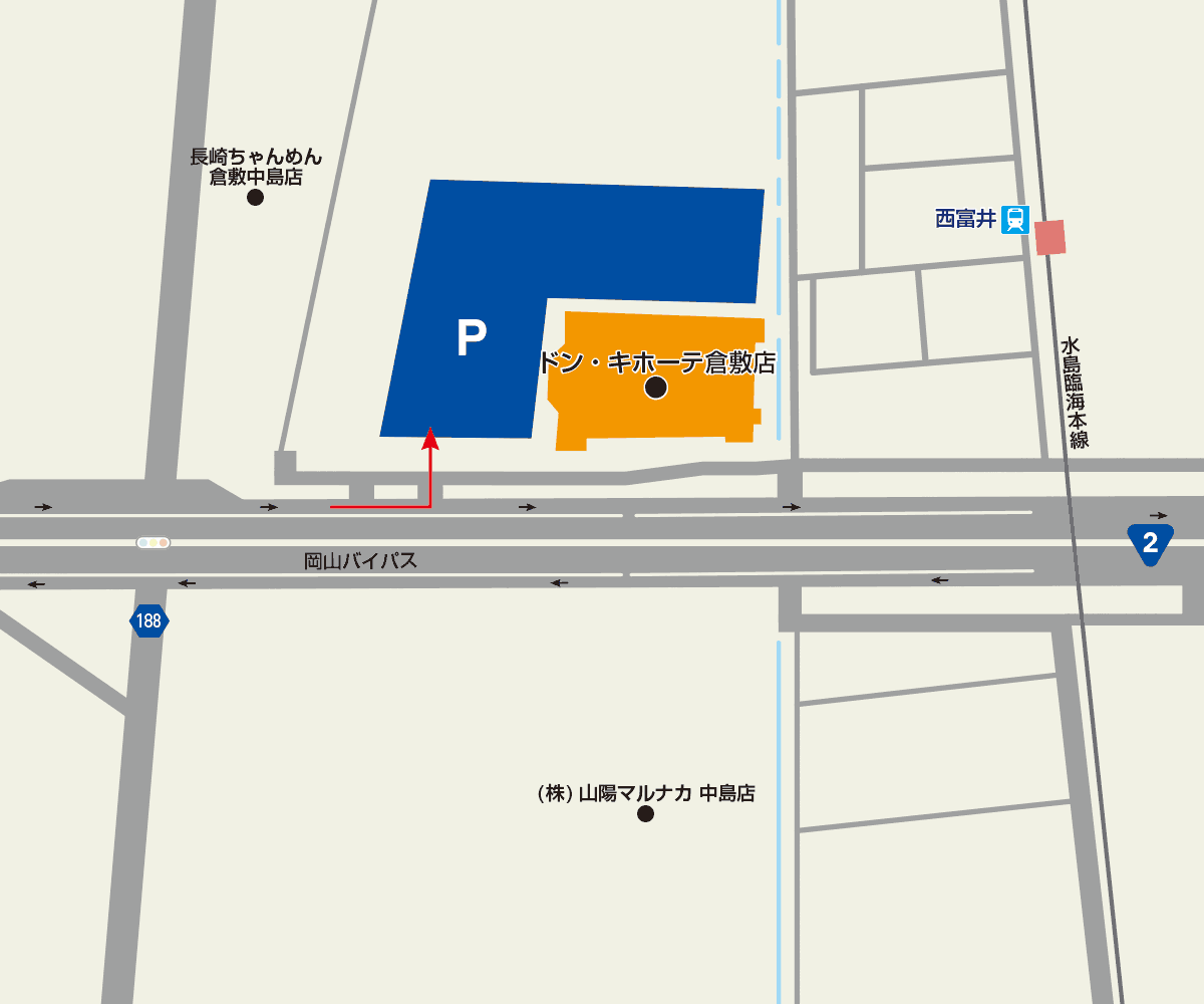 倉敷店駐車場地図