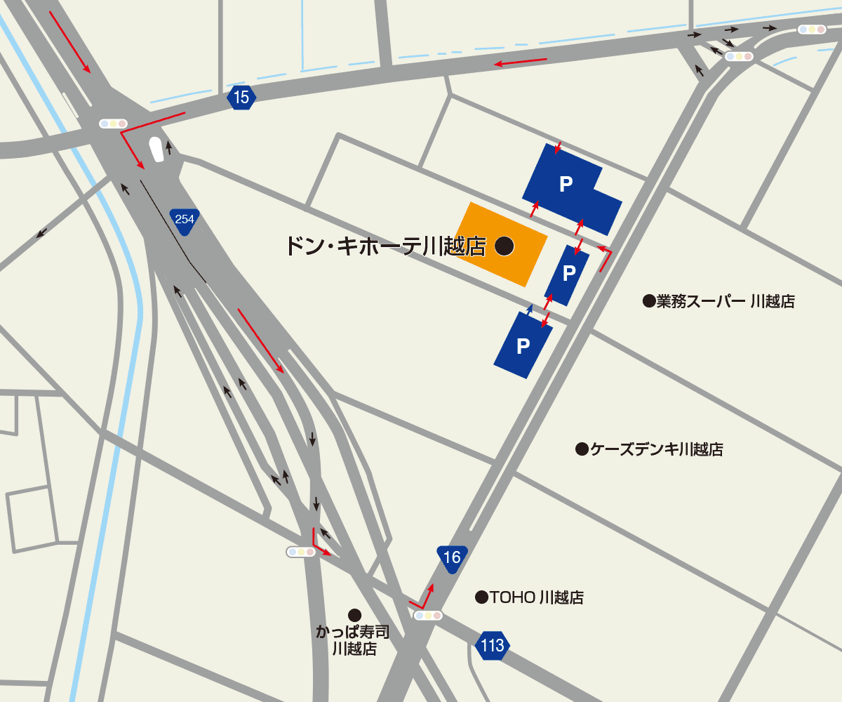 川越店駐車場地図