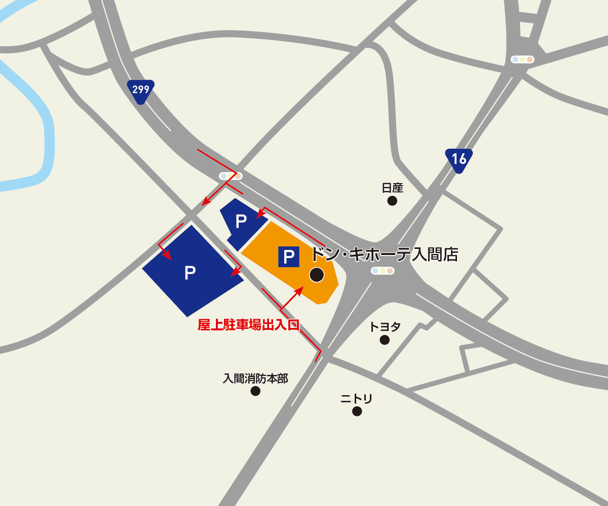 入間店駐車場地図