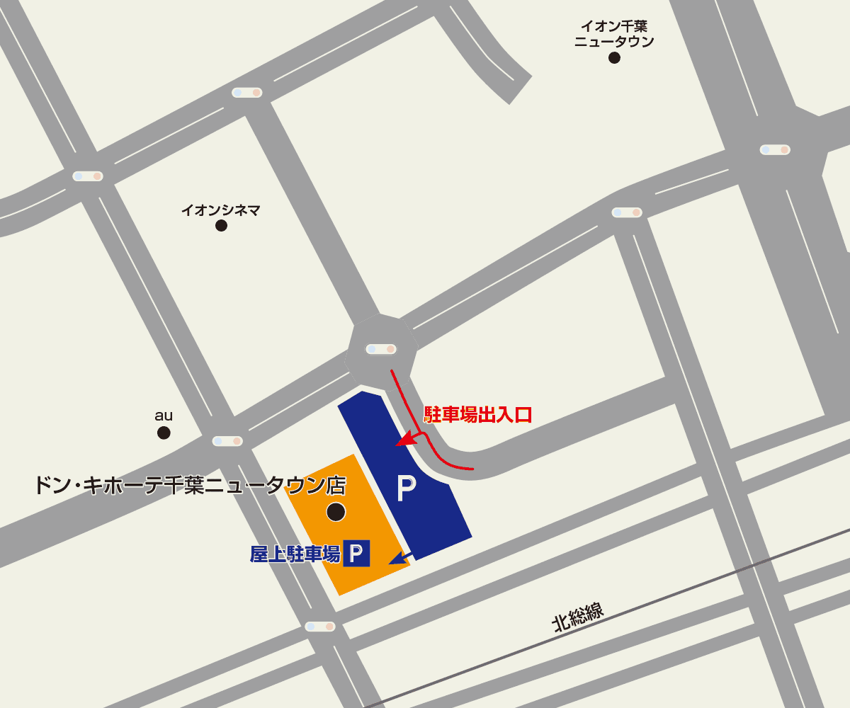 千葉ニュータウン店駐車場地図