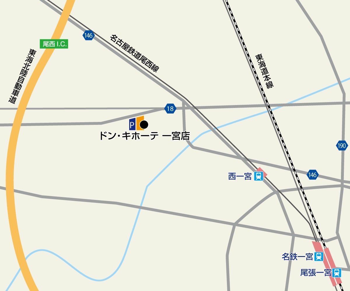 一宮店駐車場地図