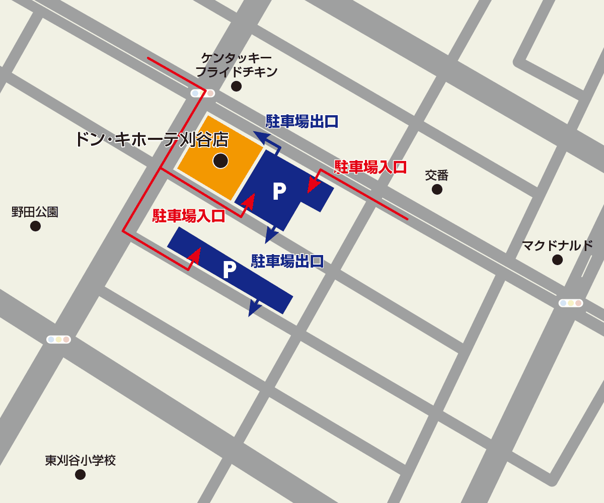 刈谷店駐車場地図