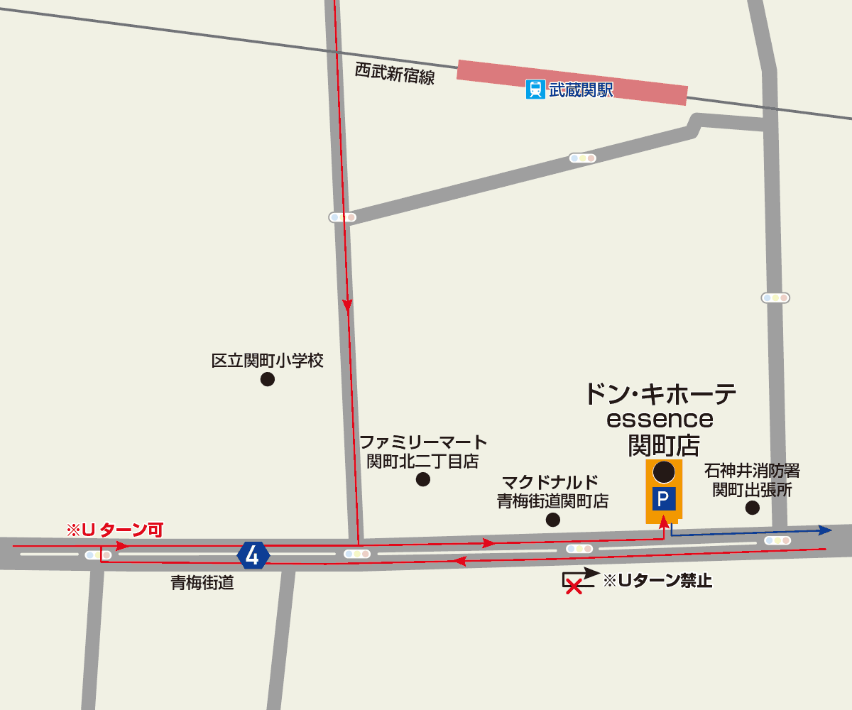 エッセンス 関町店駐車場地図