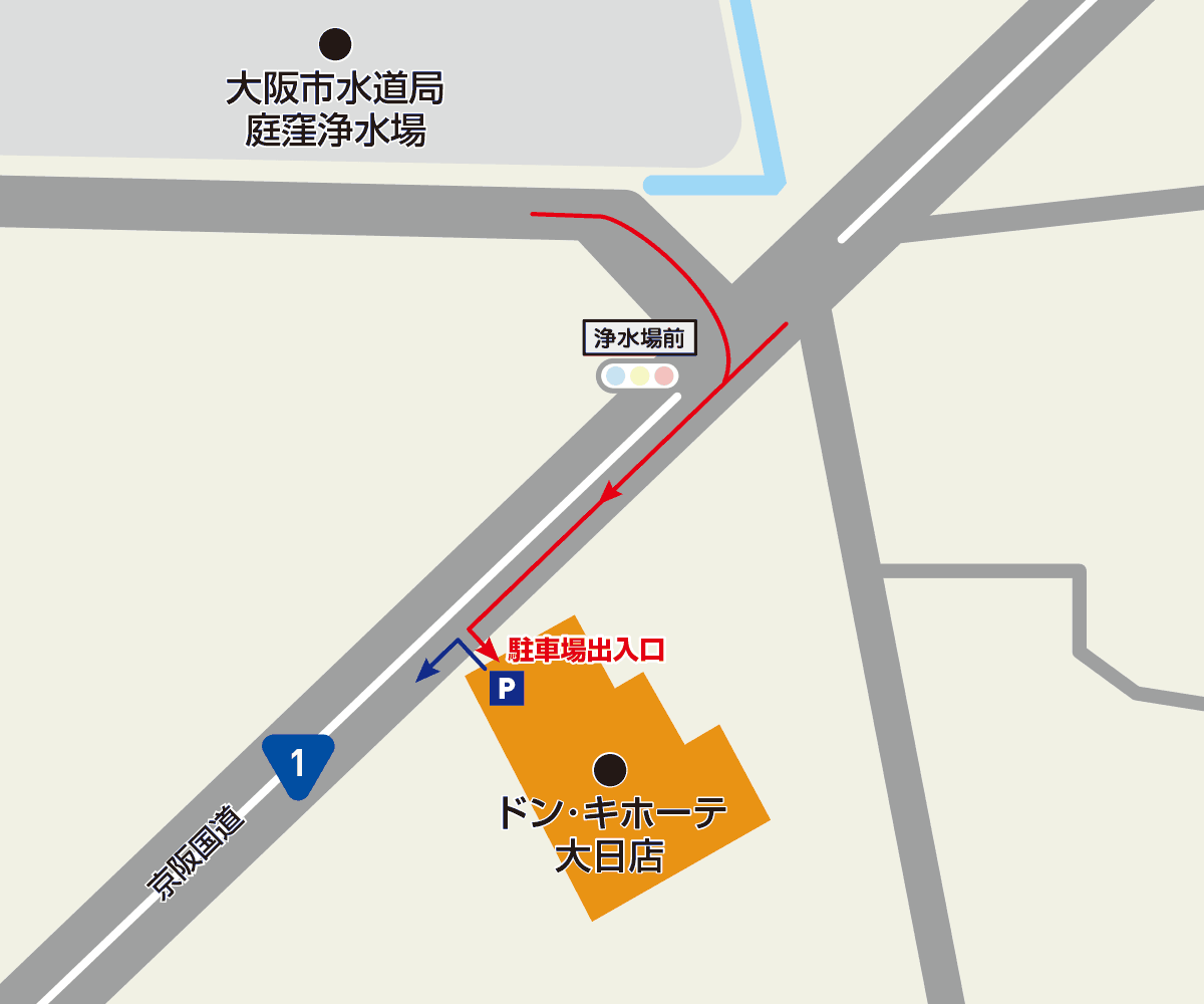 大日店駐車場地図