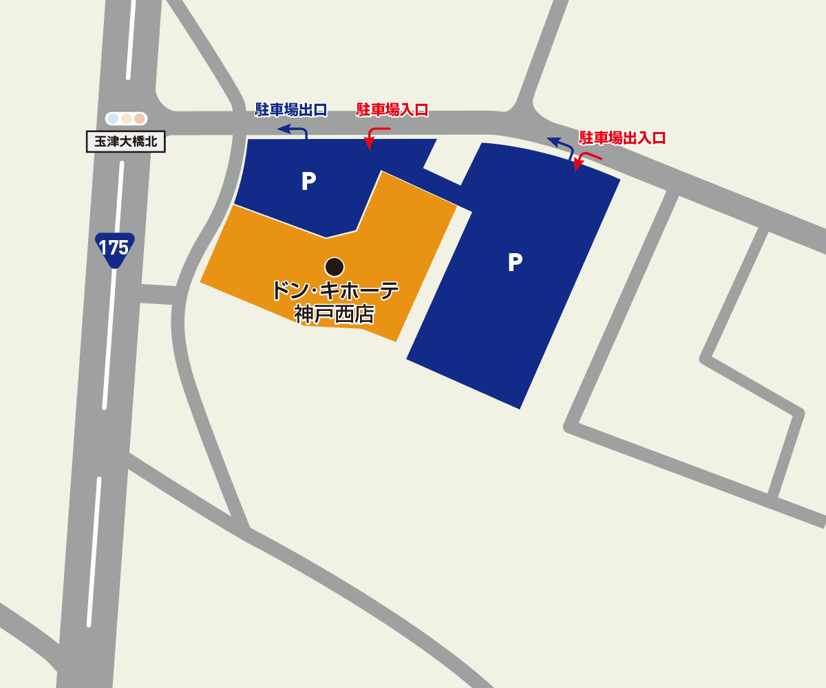 神戸西店駐車場地図