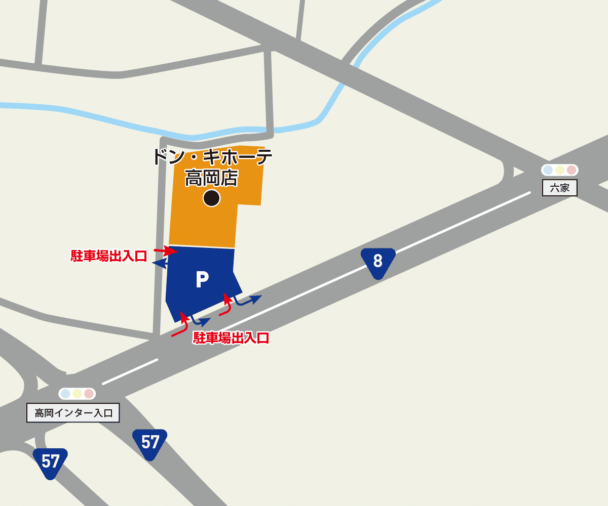 高岡店駐車場地図