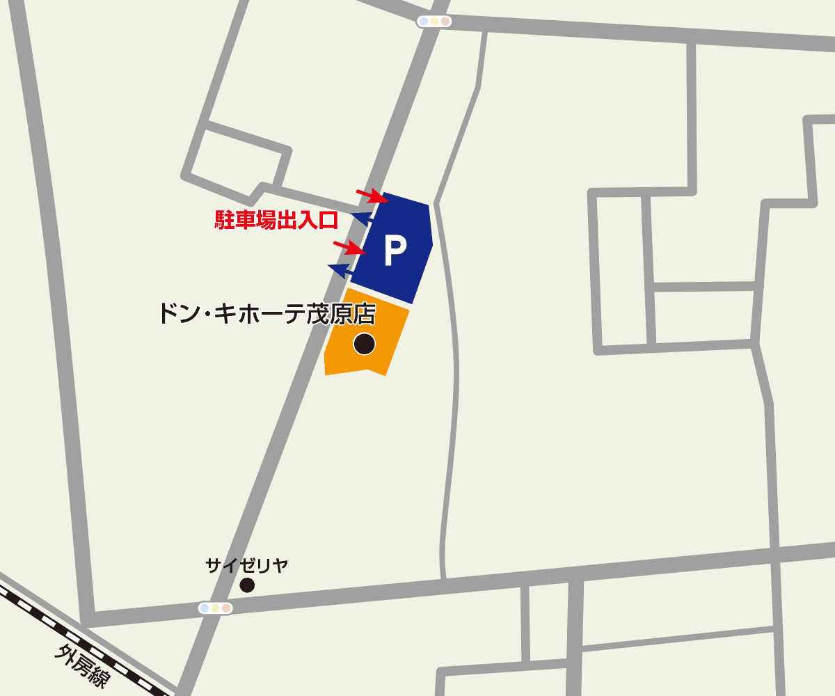 茂原店駐車場地図