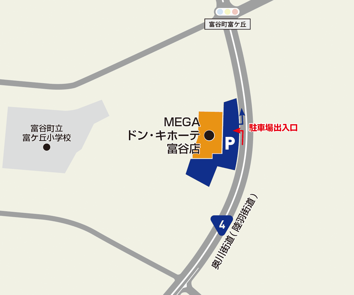 MEGAドン・キホーテ仙台富谷店駐車場地図