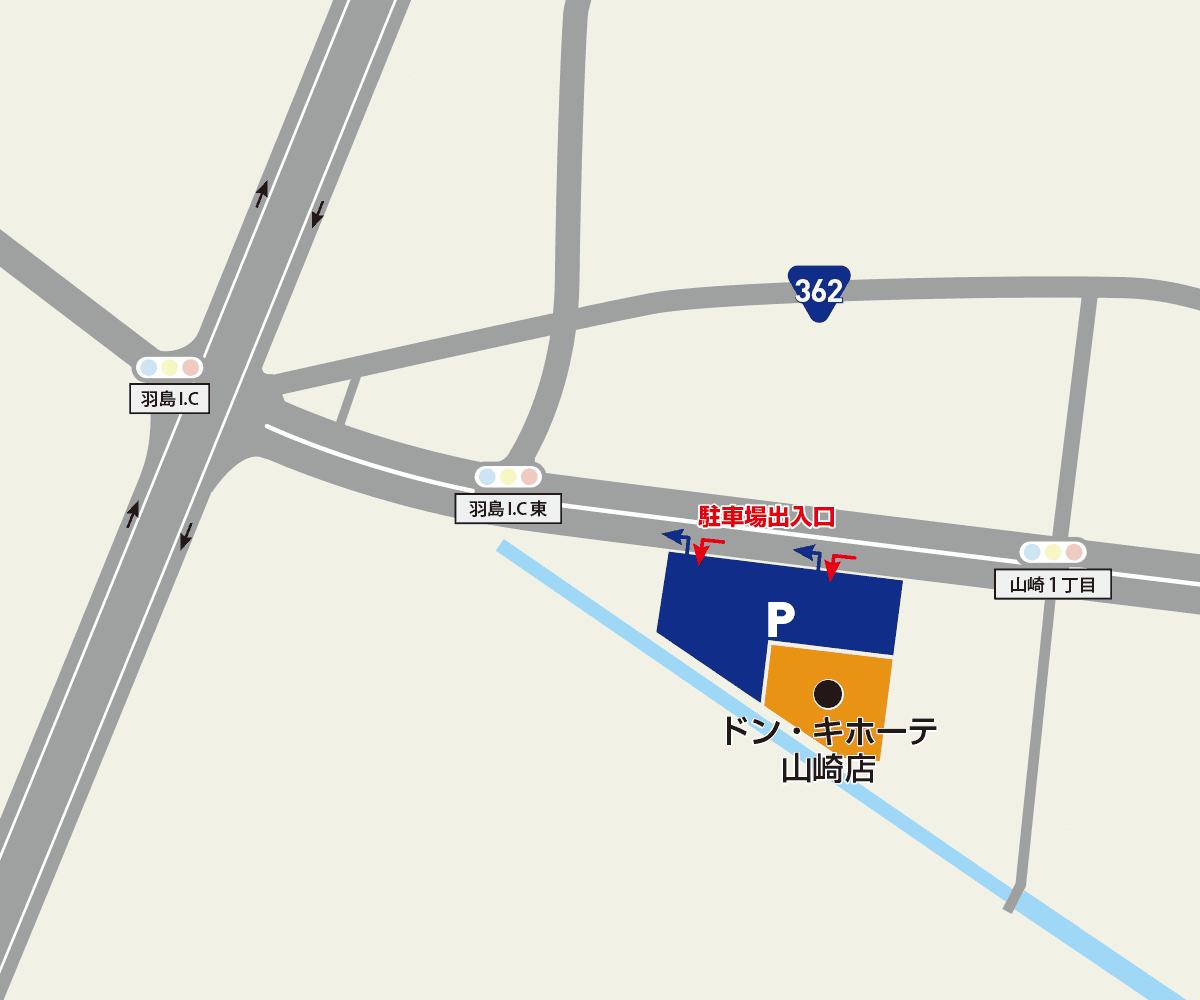 山崎店駐車場地図