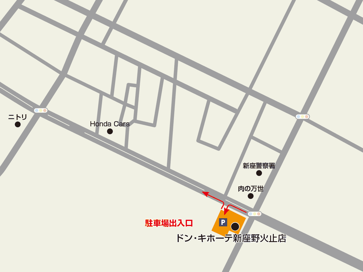 新座野火止店 駐車場地図