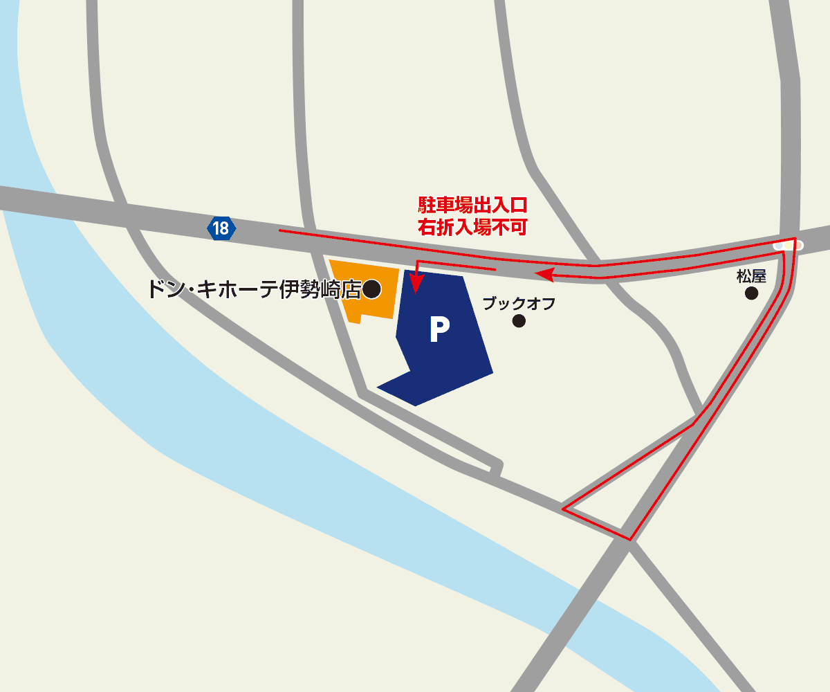 伊勢崎店駐車場地図