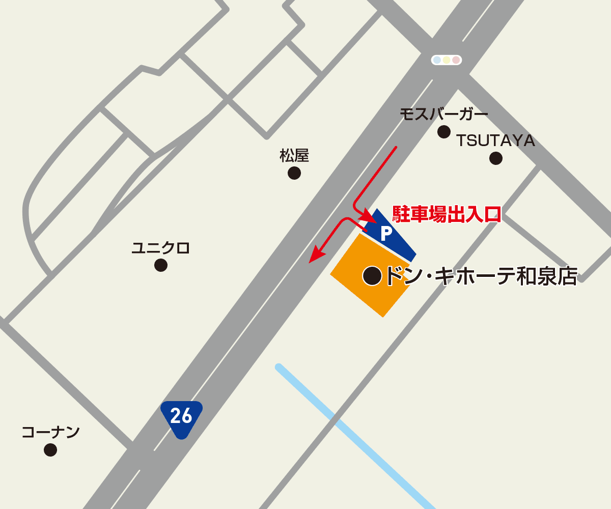 和泉店 駐車場地図