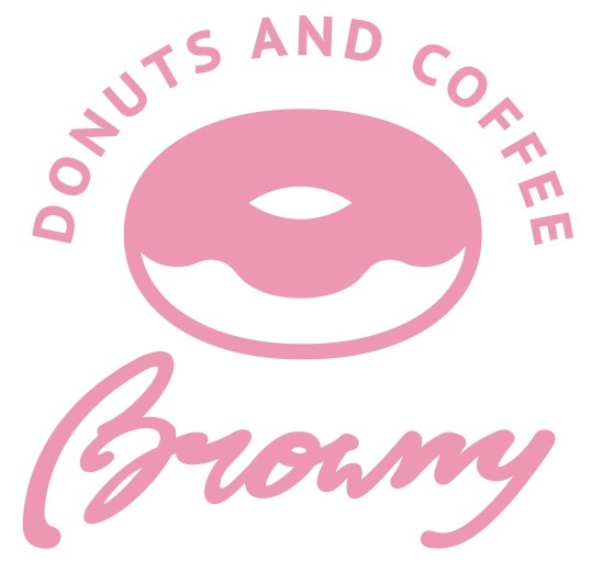 DONUTS AND COFFEE Browny ロゴ