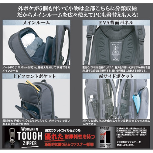 AGS負担軽減リュック　ビジネストリップタイプ